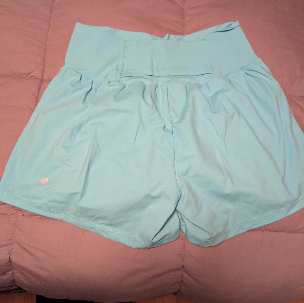 Super High Waisted Back Pocket & Side Hidden Pocket 2-in-1 Yoga Shorts 5''-Longe